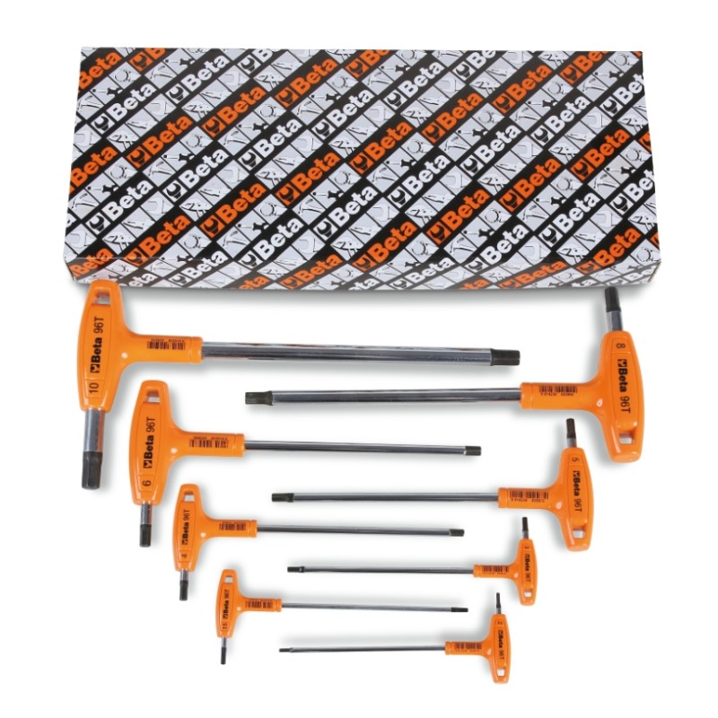 BETA 96T/S8 Serie di 8 chiavi maschio esagonale piegate con impugnatura di manovra (art. 96T)