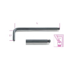 BETA 96BP-AS Chiavi maschio esagonale piegate con estremità sferica, brunite, misure in pollici