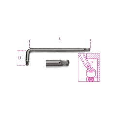 BETA 97BTXL Chiavi maschio piegate con un'estremità sferica, modello lungo, per viti con impronta Torx®