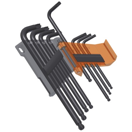 BETA 97BTXL/SC8 Serie di 8 chiavi maschio piegate con un'estremità sferica per viti con impronta Torx(R)