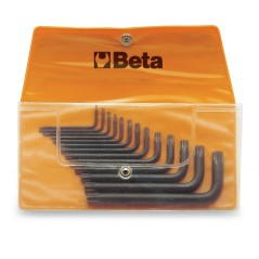 BETA 97TX/B13 Serie di 13 chiavi maschio piegate per viti con impronta Torx® (art. 97TX) in busta
