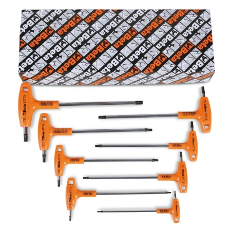 BETA 97TTX/S8 Serie di 8 chiavi maschio piegate con impugnatura per viti con impronta Torx(R) (art. 97TTX)
