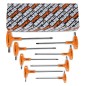 BETA 97TTX/S8 Serie di 8 chiavi maschio piegate con impugnatura per viti con impronta Torx(R) (art. 97TTX)