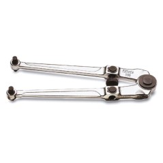 BETA 100 Chiavi a compasso con naselli tondi per ghiere con fori di manovra frontali cromate naselli bruniti