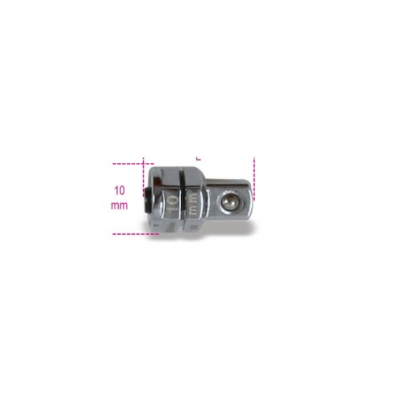 BETA 123Q1/4 Adattatore a sgancio rapido da 1/4" per chiavi a cricchetto da 10 mm cromato