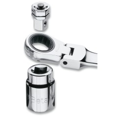 BETA 123/K4 Kit di 4 adattatori per chiavi a cricchetto: 1 adattatore per bits 3 adattatori a sgancio rapido