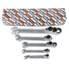BETA 142/S17 Serie di 17 chiavi combinate a cricchetto reversibile (art. 142)