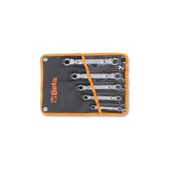 BETA 187/B5 Serie di 5 chiavi esagonali apribili snodate in busta. Ideale per raccordi di tubazione