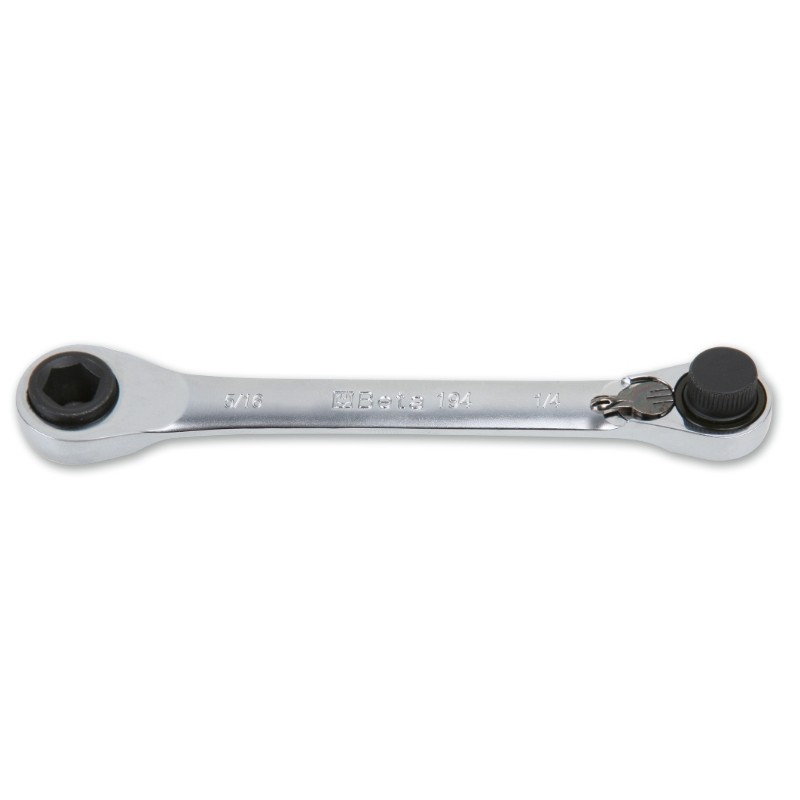 BETA 194 Chiavi portainserti diritta a cricchetto reversibile 1/4" - 5/16" cromata