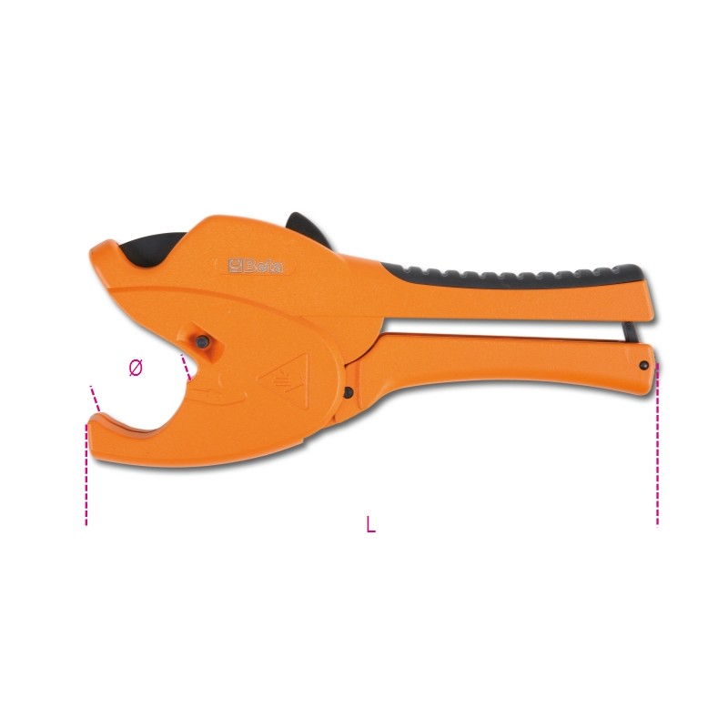 BETA 342P Cesoia a cricchetto per tubi in materiale plastico con corpo in lega di magnesio