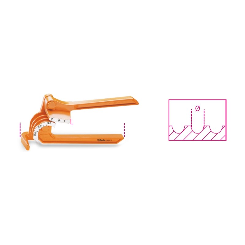 BETA 388A Pinza curvatubi per tubi sottili in rame, lega leggera