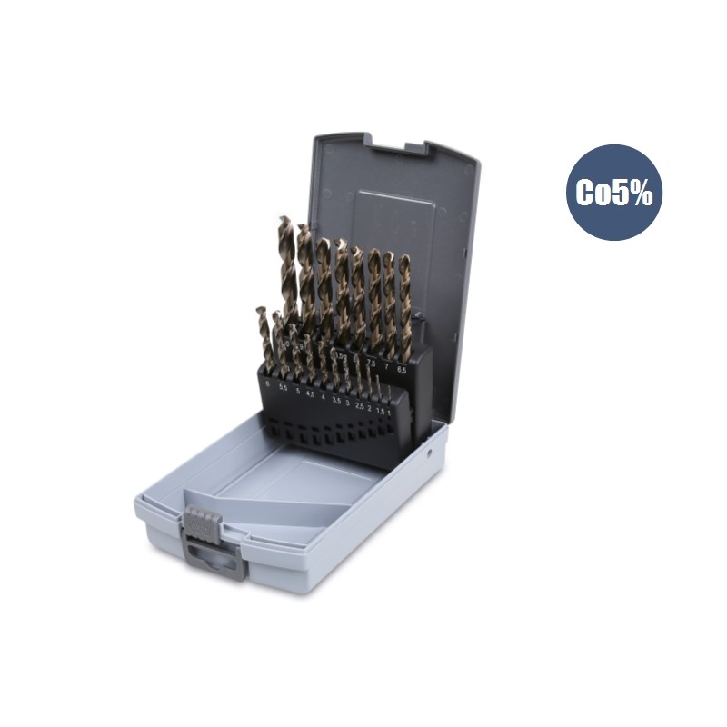 BETA 415CO/SP19 Serie di punte rettificate serie corta in acciaio HSS-CO 5% in cassetta