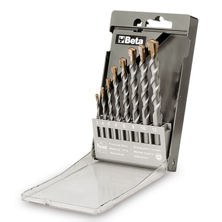 BETA 417/SP8 Serie di punte elicoidali cilindriche per muratura (art. 417) in cassetta