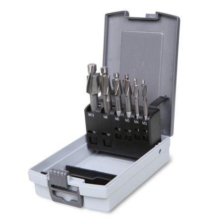 BETA 421/SP6 Serie di 6 svasatori con perno guida grado fine in acciaio HSS
