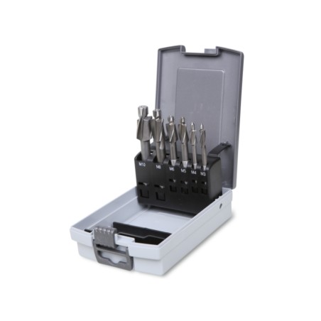 BETA 421/SP6 Serie di 6 svasatori con perno guida grado fine in acciaio HSS