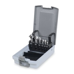 BETA 426A/SP6 Serie di 6 frese a svasare in hss con 3 taglienti a spirale con geometria asimmetrica