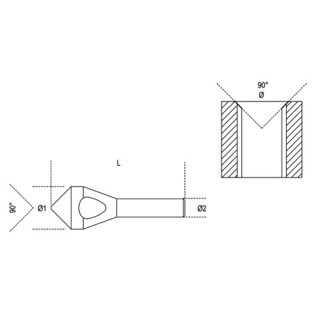 BETA 426SB Frese a sbavare e svasare in acciaio HSS