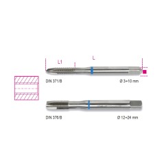 BETA 428FP Maschi a macchina per fori passanti passo grosso in acciaio HSS