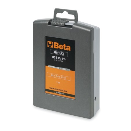 BETA 429FP/C7 Assortimento di 7 maschi a macchina 429FP in acciaio HSS-CO 5%