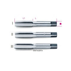 BETA 430ASW Serie di 3 maschi a mano sgrossatore, intermedio, finitore Whitworth in acciaio al cromo