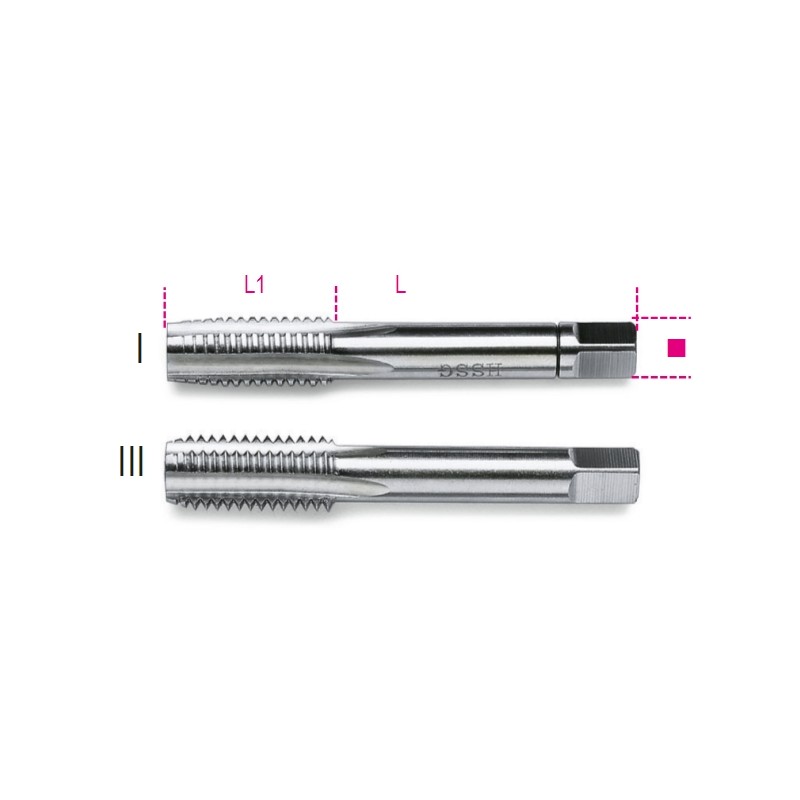 BETA 434 Serie di 2 maschi a mano sgrossatore e finitore passo fine in acciaio HSS