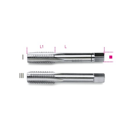 BETA 434 Serie di 2 maschi a mano sgrossatore e finitore passo fine in acciaio HSS