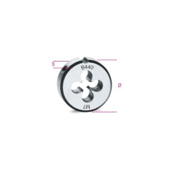 BETA 440 Filiere tonde, passo grosso filettatura metrica in acciaio al cromo