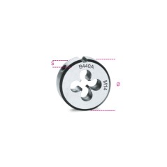 BETA 440A Filiere tonde, passo grosso filettatura metrica in acciaio al cromo