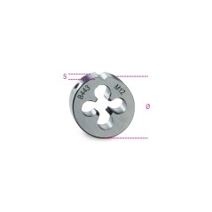 BETA 443 Filiere tonde filettatura metrica passo fine in acciaio HSS