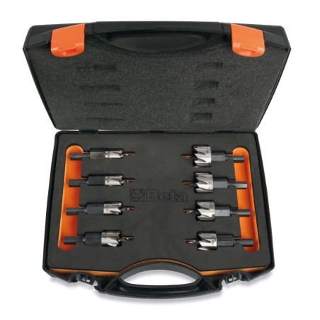 BETA 451/C8 Assortimento di 8 frese a tazza in acciaio HSS interamente rettificate