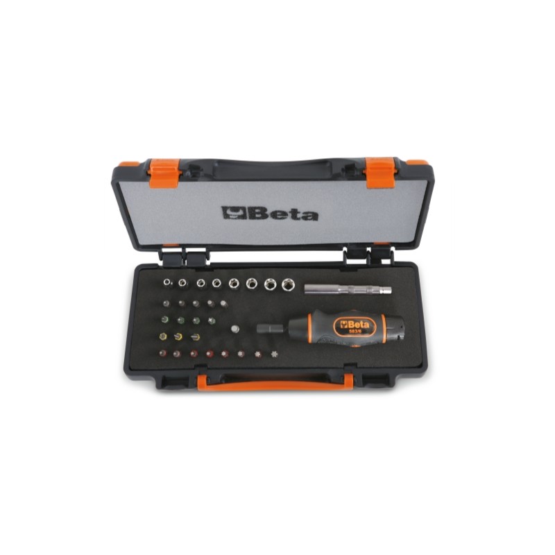 BETA 583/C31 Assortimento di 1 giravite dinamometrico, 8 chiavi a bussola esagonali, 20 inserti per avvitatori e 2 accessori in 