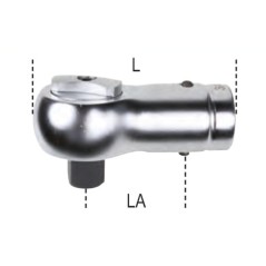 BETA 622 Cricchetti reversibili per barre dinamometriche con attacco tondo Ø 22 mm