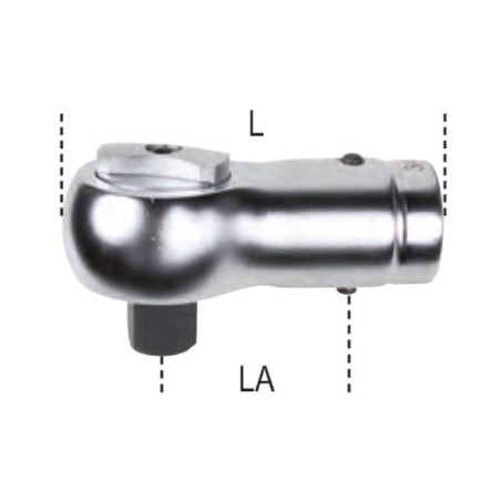 BETA 622 Cricchetti reversibili per barre dinamometriche con attacco tondo Ø 22 mm