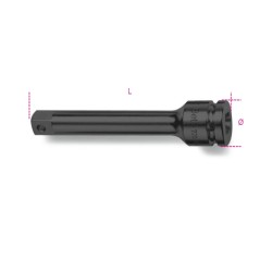 BETA 710/21 Prolunga con attacchi quadri maschio e femmina 3/8" fosfatato