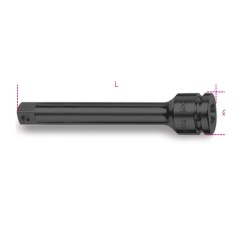 BETA 710/22 Prolunga con attacchi quadri maschio e femmina 3/8" fosfatato