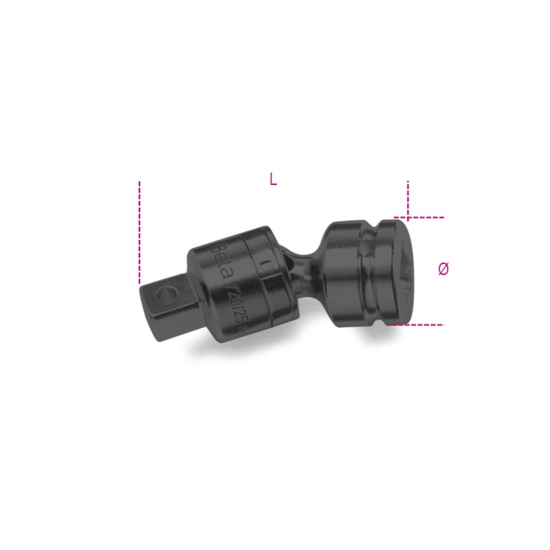 BETA 710/25 Snodo con attacchi quadri maschio e femmina 3/8" fosfatato