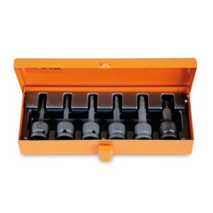 BETA 720TX/C6 Serie di chiavi a bussola maschio per viti con impronta Torx®, con attacco quadro femmina 1/2" fosfatate in casset