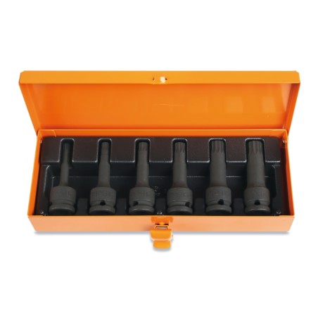 BETA 720XZN/C6 6 chiavi a bussola per viti con impronta XZN® fosfatate, in cassetta di lamiera