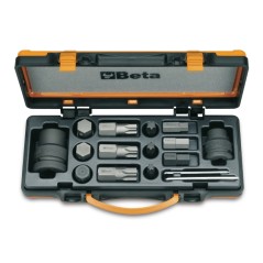 BETA 727/C16 12 inserti maschio e 4 accessori in cassetta di lamiera