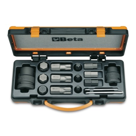 BETA 727/C16 12 inserti maschio e 4 accessori in cassetta di lamiera