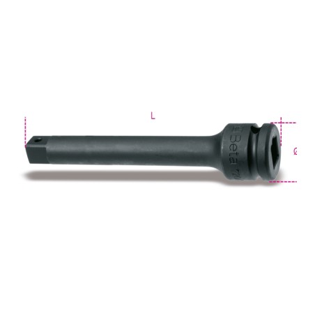 BETA 728/22L Prolunga con attacchi quadri maschio e femmina 3/4" fosfatata