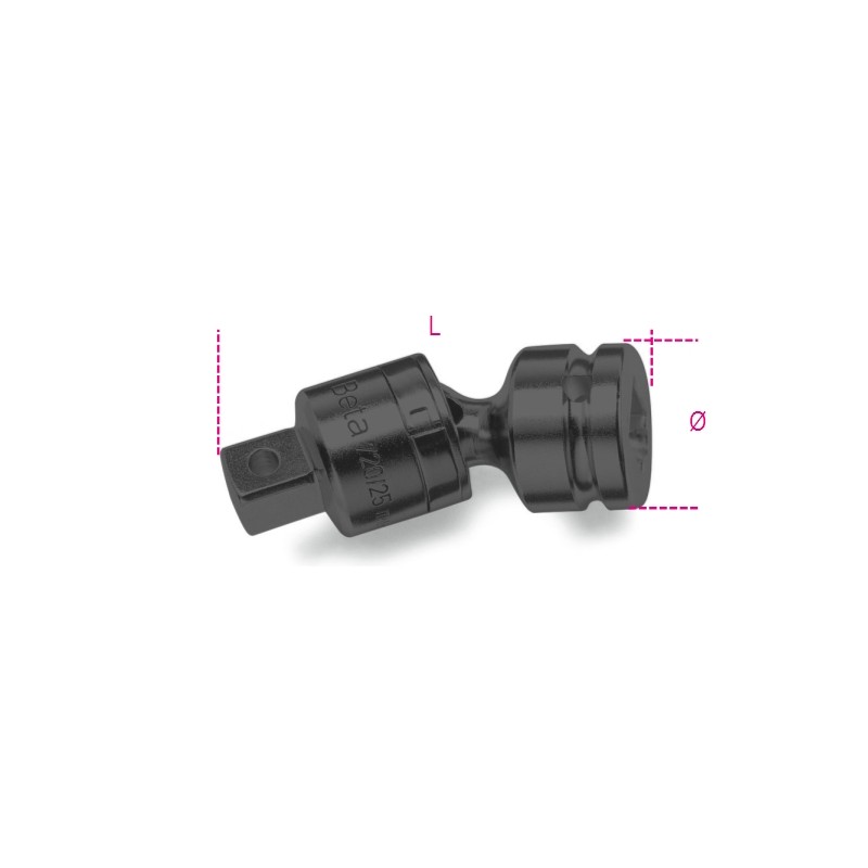 BETA 728/25 Snodo con attacchi quadri maschio e femmina 3/4" fosfatato