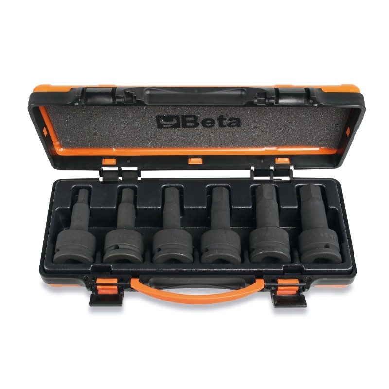 BETA 728ME/C6 6 chiavi a bussola Macchina maschio esagonale in cassetta di lamiera con termoformato rigido