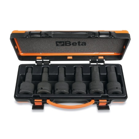 BETA 728ME/C6 6 chiavi a bussola Macchina maschio esagonale in cassetta di lamiera con termoformato rigido