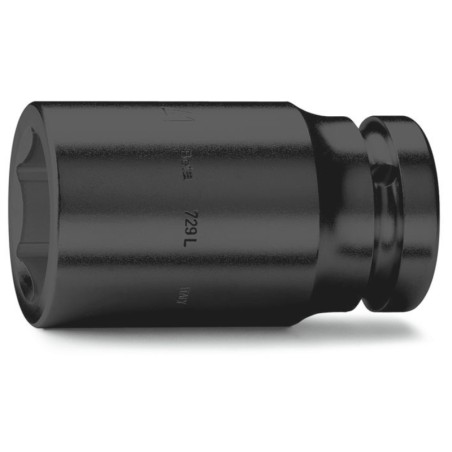 BETA 729L Chiavi a bussola con attacco quadro femmina 1" bocca esagonale serie lunga, fosfatate