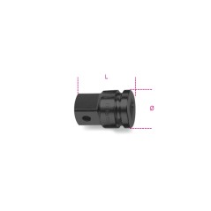 BETA 729/16 Raccordo con attacco quadro femmina 1" e maschio 1.1/2" fosfatato