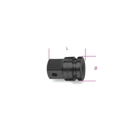 BETA 729/16 Raccordo con attacco quadro femmina 1" e maschio 1.1/2" fosfatato