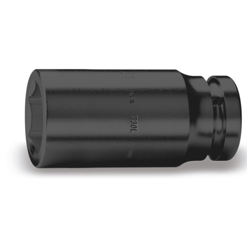 BETA 730L Chiavi a bussola con attacco quadro femmina 1.1/2" bocca esagonale, serie lunga fosfatate