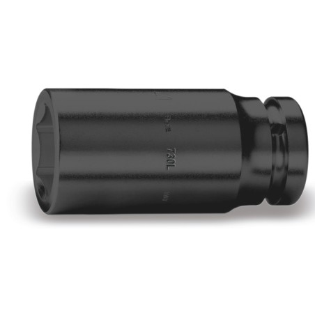 BETA 730L Chiavi a bussola con attacco quadro femmina 1.1/2" bocca esagonale, serie lunga fosfatate