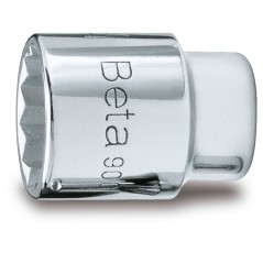 BETA 900MB Chiavi a bussola con attacco quadro femmina 1/4" bocca poligonale, cromate